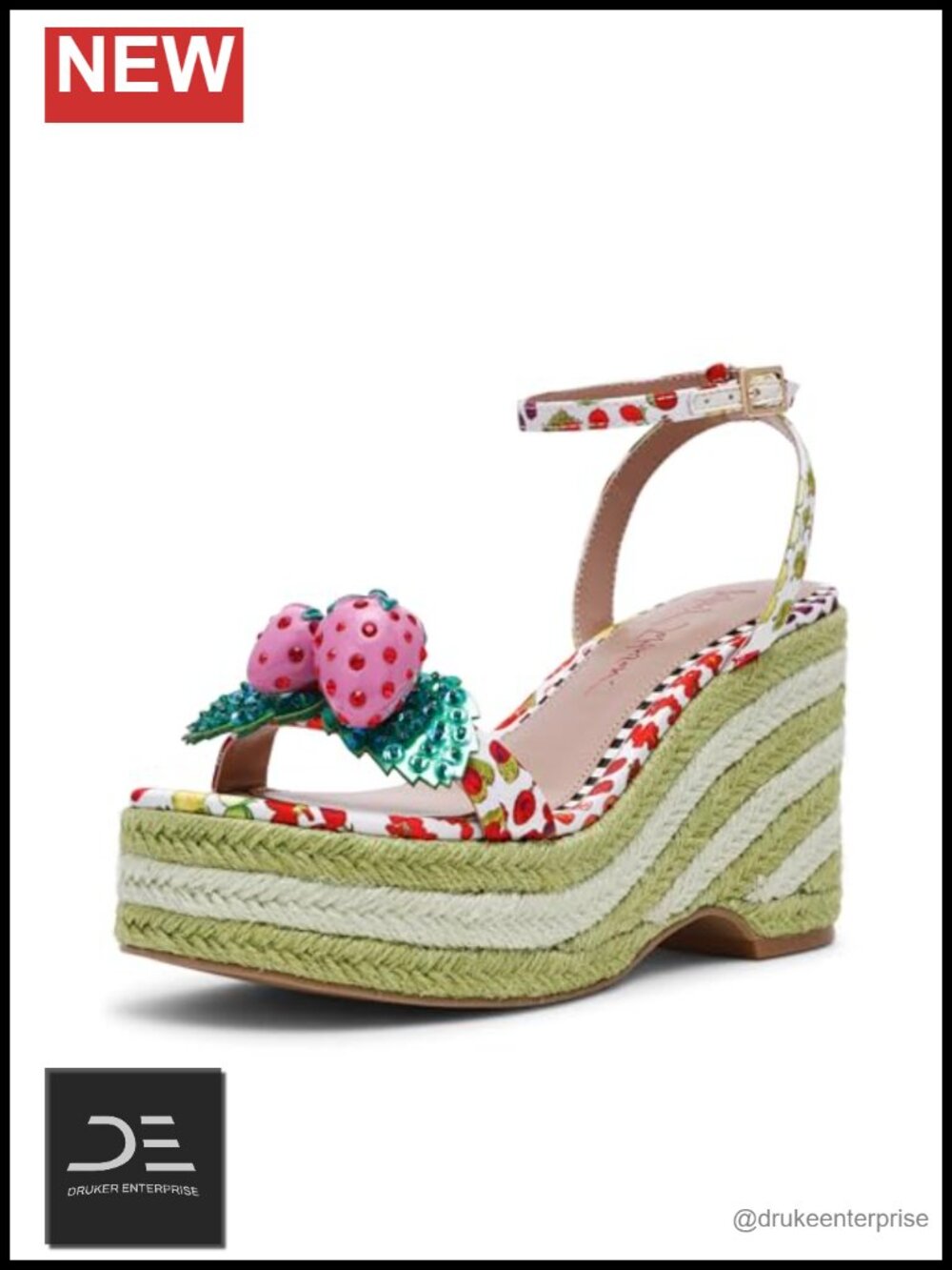 Betsey Johnson Bobbie Wedge Sandals Satin Pleated Ankle Strap Heels